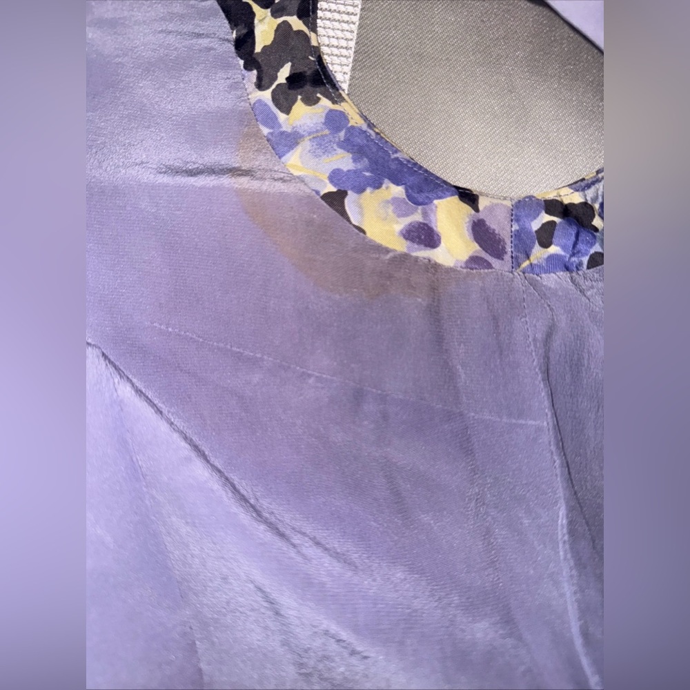 Dior Floral Midi Dress - Lavender and Black 100% Silk size 4 - Picture 7 of 10